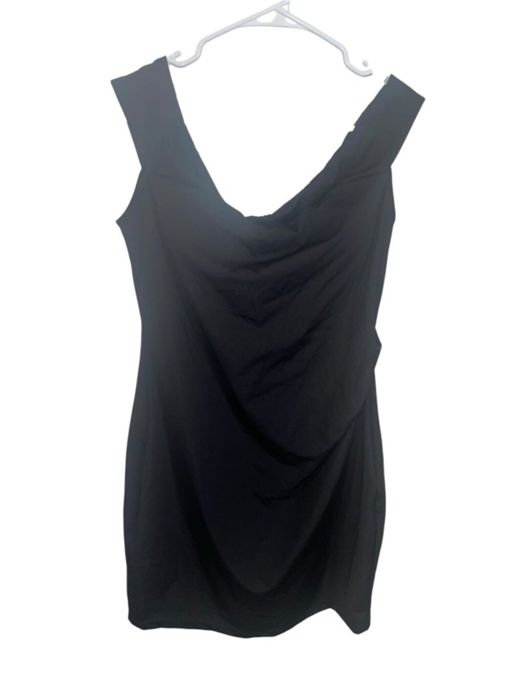 POPILUSH Women's 3XL  Shaper Dress Elegant Black Built-In Shapewear Bodycon